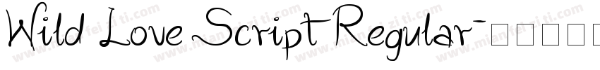Wild Love Script Regular字体转换